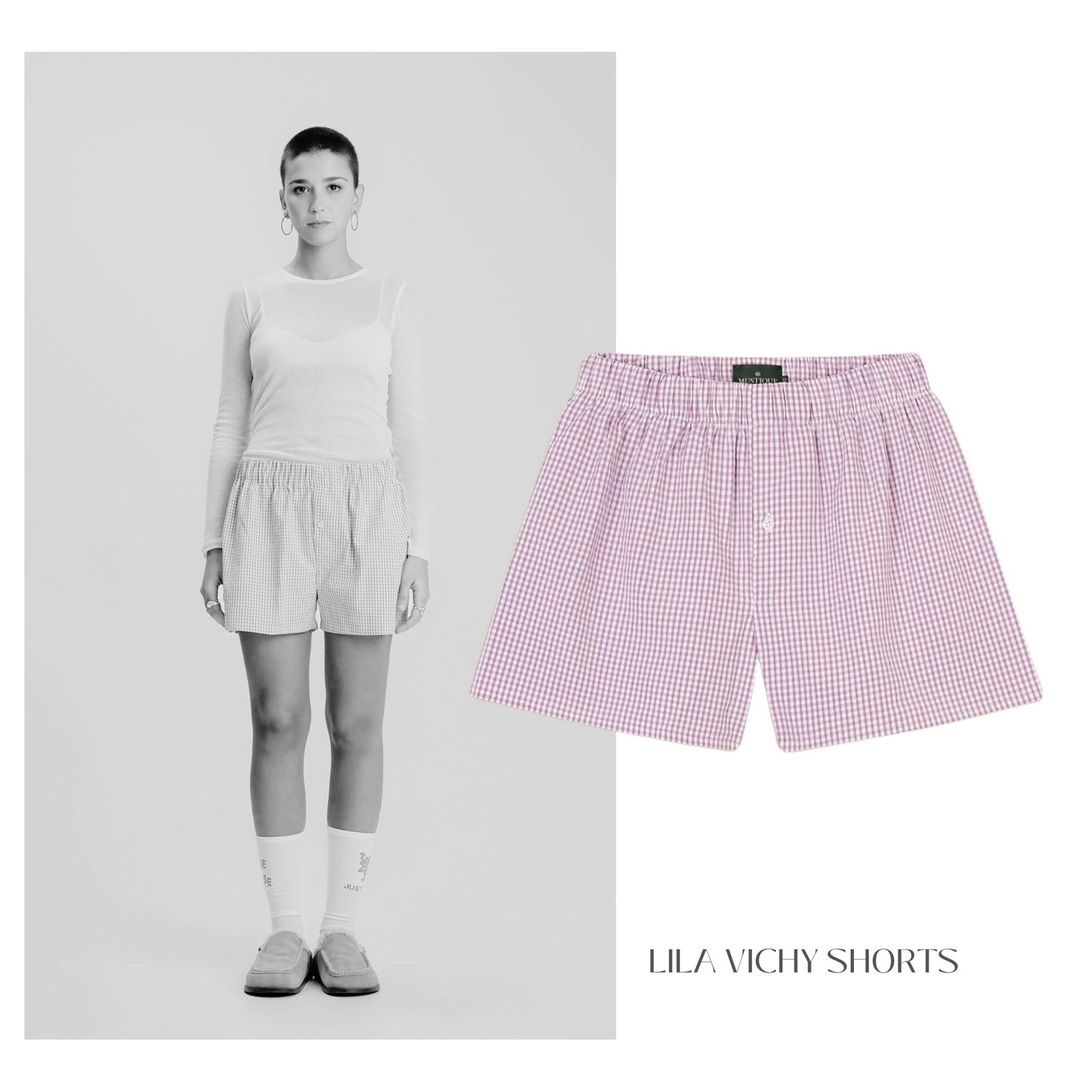 Mustique - Lilac Vichy Shorts