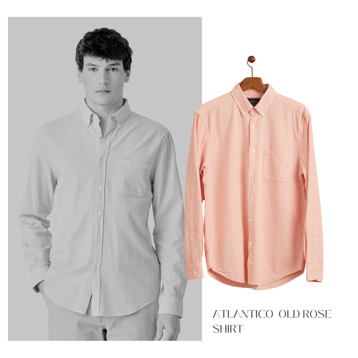Portuguese Flannel - Atlantico old rose - Hemd