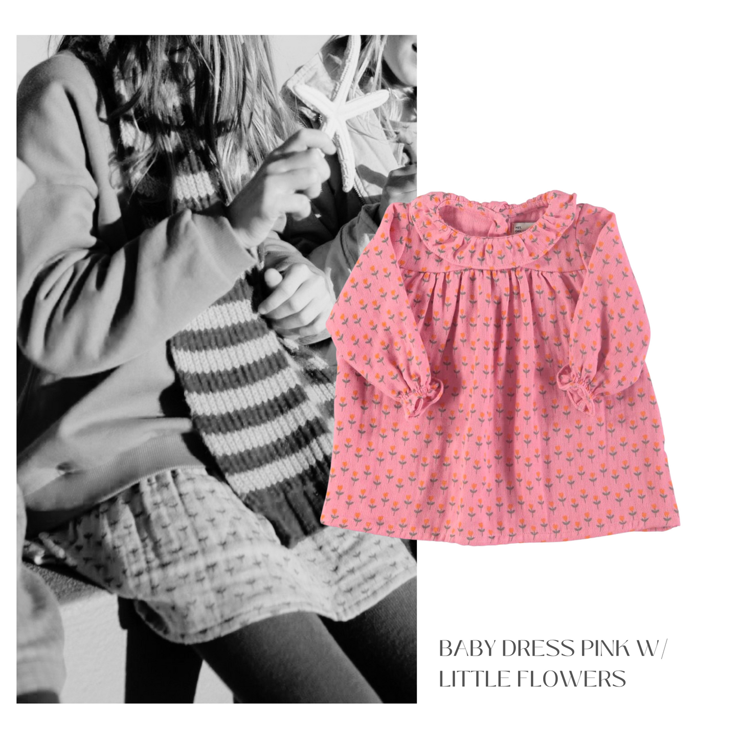 Piupiuchick - Baby Dress Pink w Little Flowers