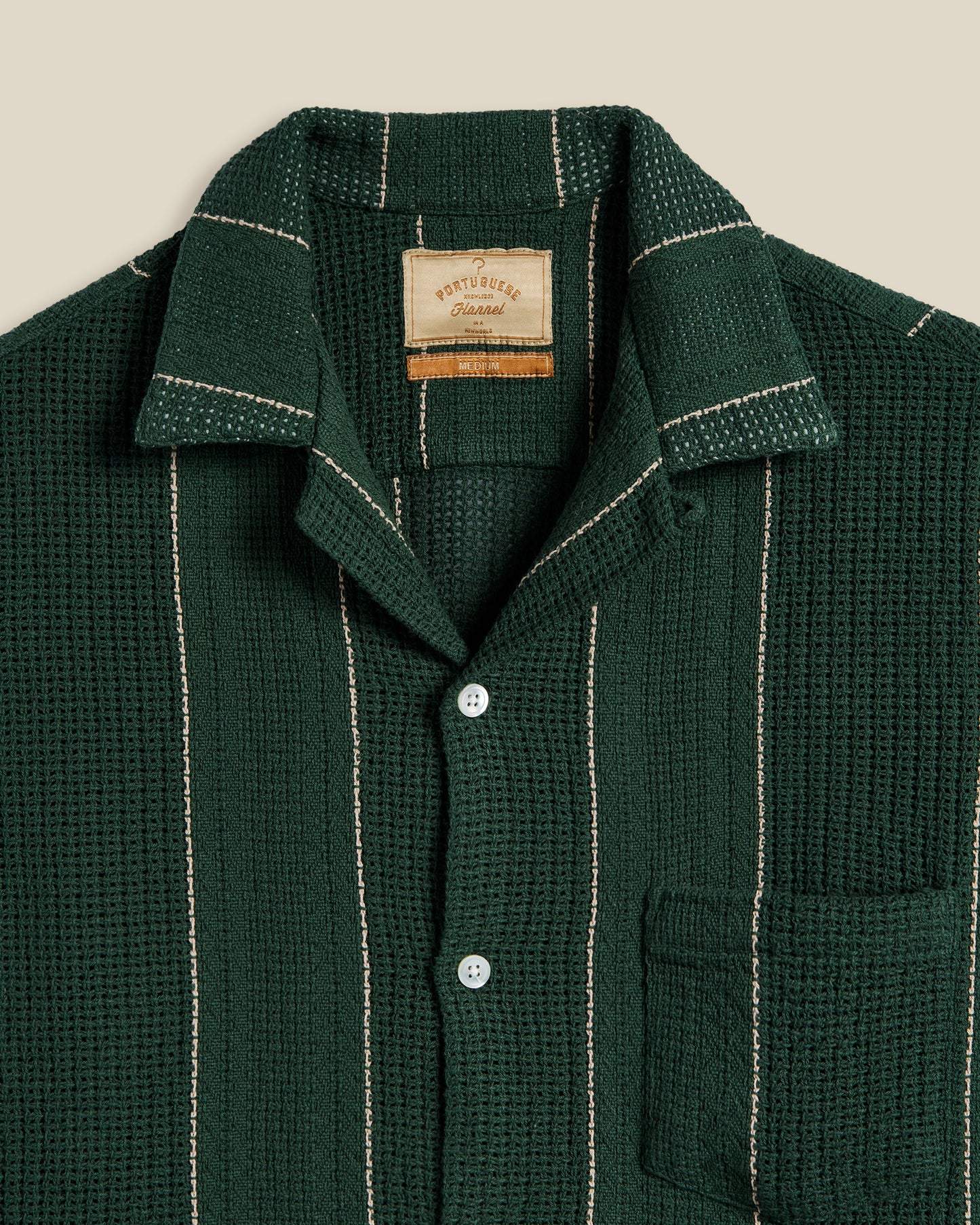 Portuguese Flannel - Alma Green Kurzarmhemd