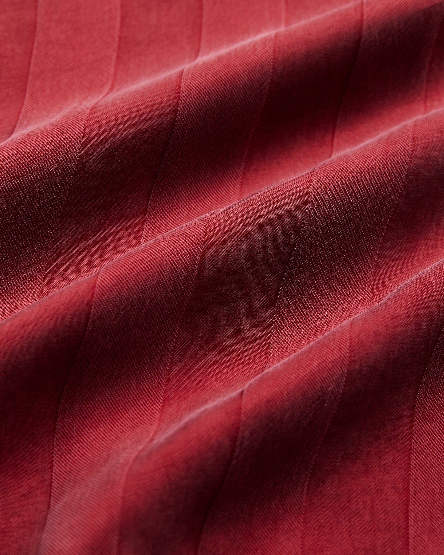 Portuguese Flannel - Cupro Stripe Bordeaux Kurzarmhemd