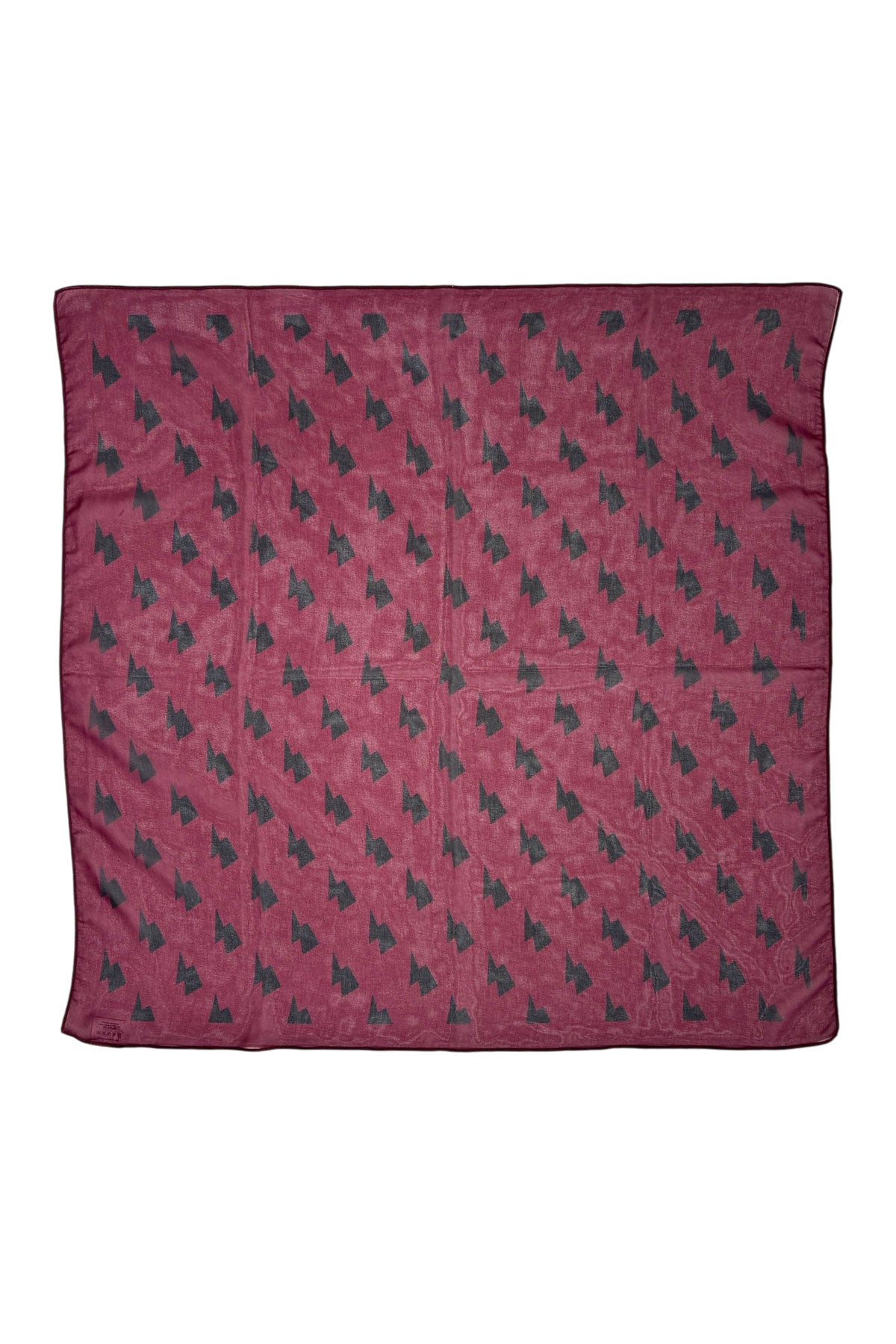 Piupiuchick AW25 - Chiffon bandana | Aubergine w/ bolts allover