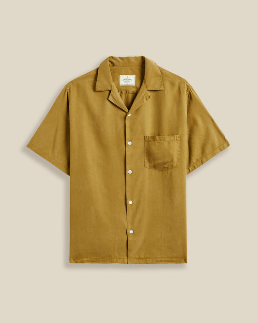 Portuguese Flannel - Kurzarmhemd Herren - Tencel - Gelb