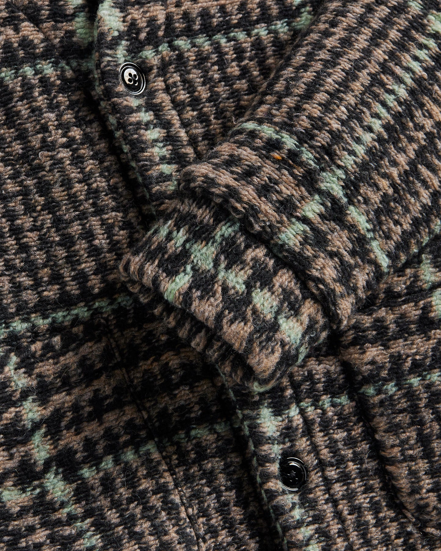 Portuguese Flannel - gales cardigan black green