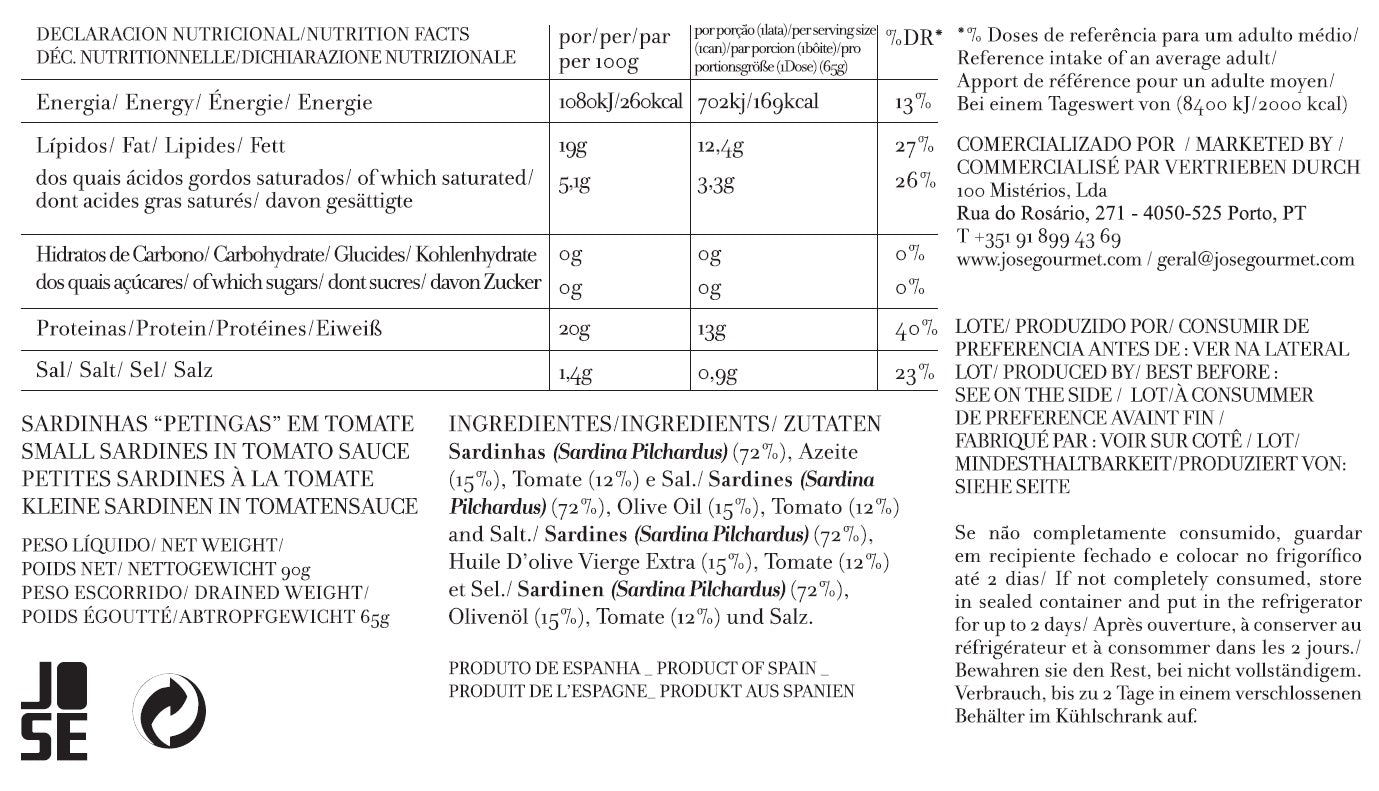 Jose Gourmet - Kleine Sardinen in Tomatensauce