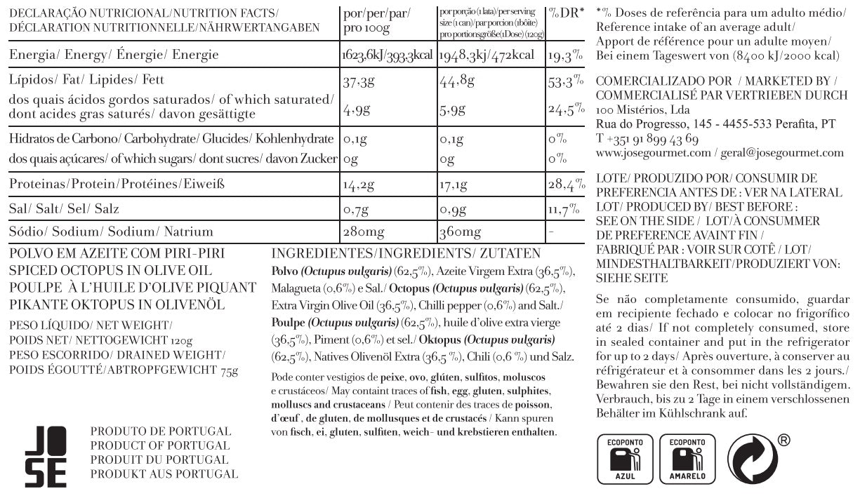 Jose Gourmet - Pikante Oktopus in Olivenöl