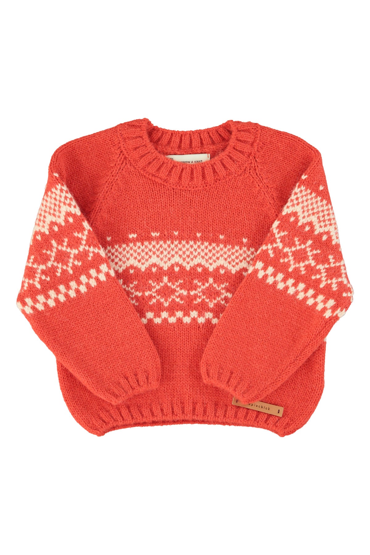 Piupiuchick AW25 - Jacquard sweater | Red