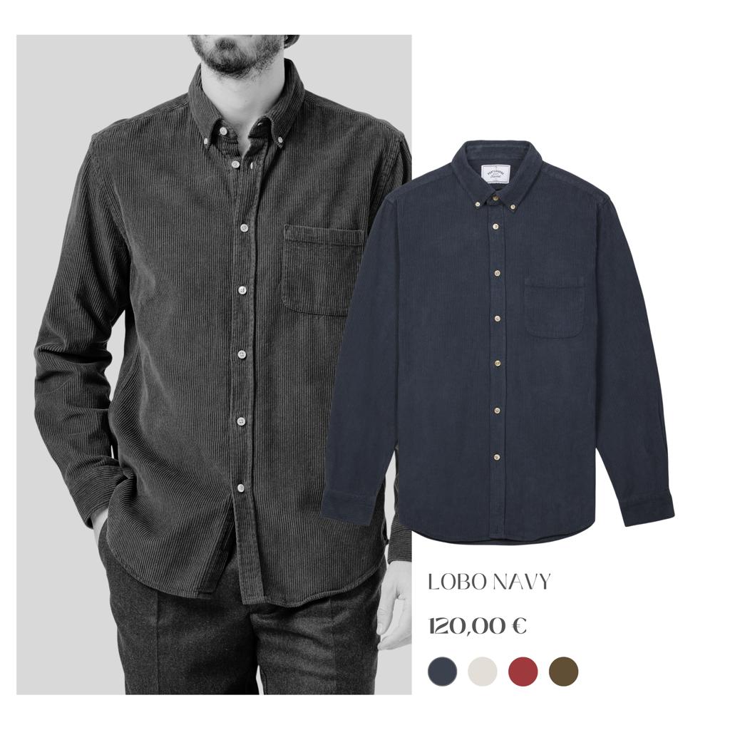 Portuguese Flannel - Lobo Navy - Cord Hemd