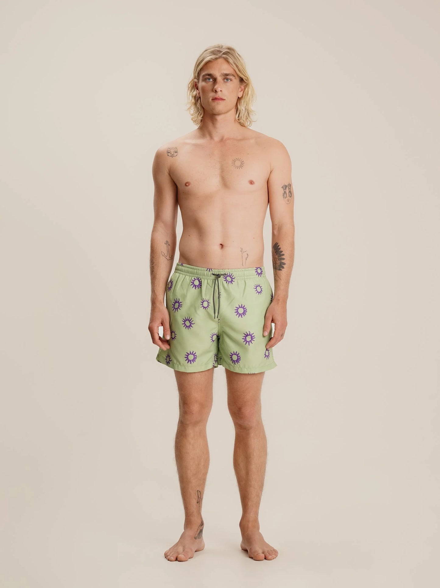 Mustique - Green sun - Badeshorts