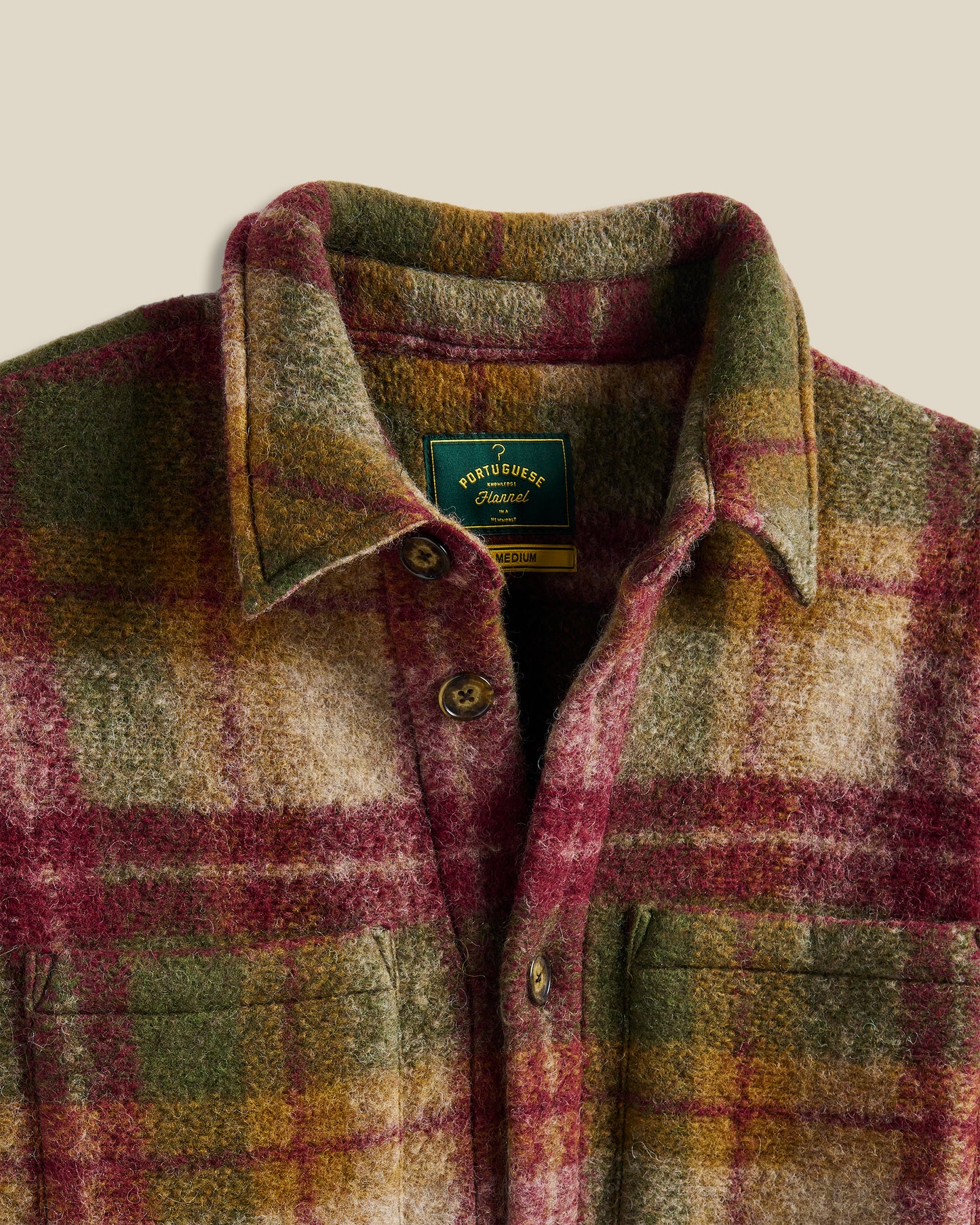 Portuguese Flannel - parker overshirt forest