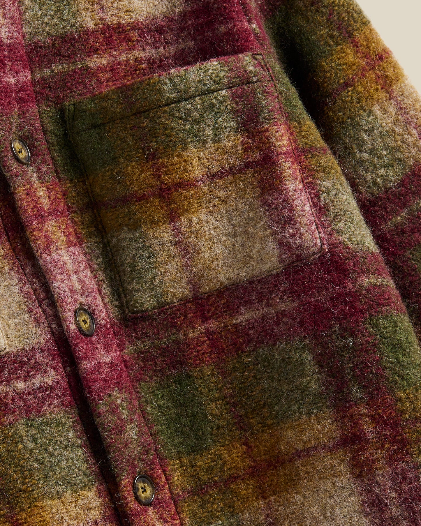 Portuguese Flannel - parker overshirt forest