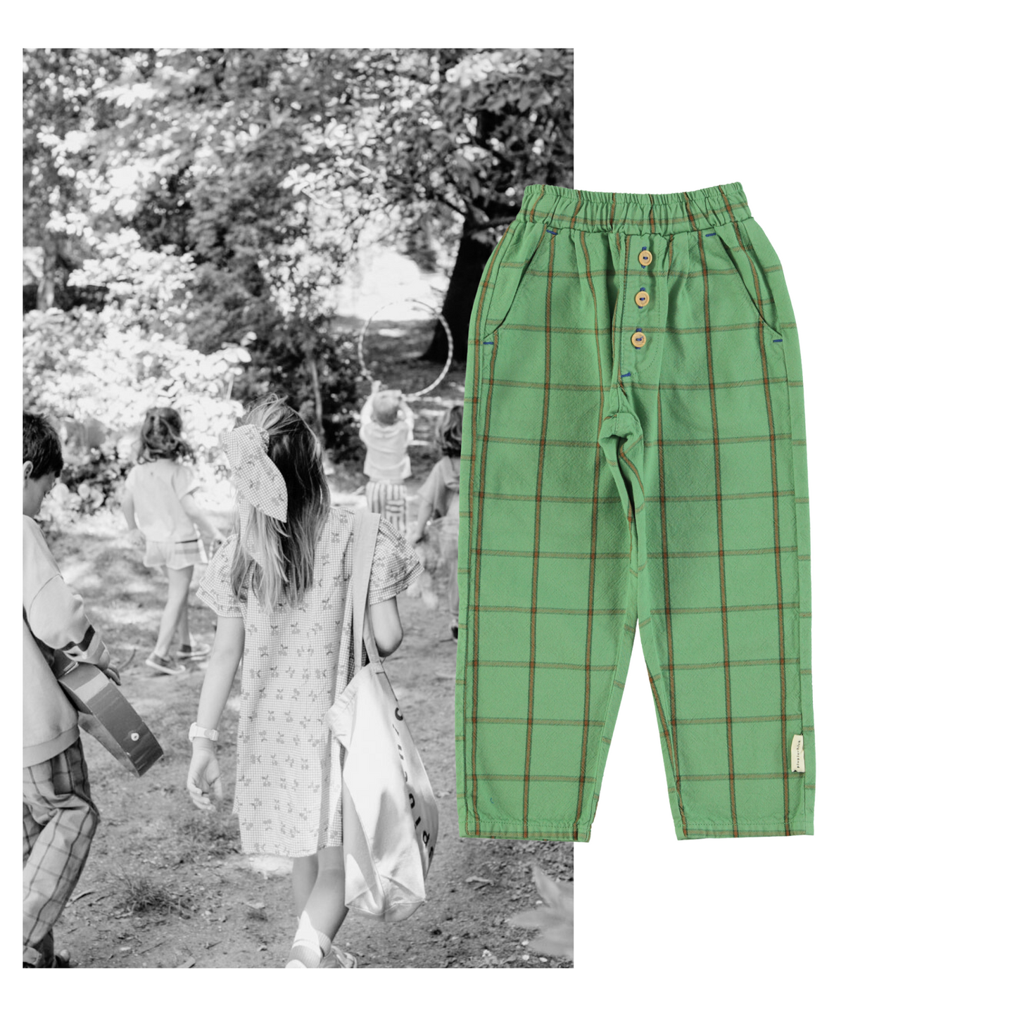 Piupiuchick - Unisex Trousers Green Checkered SS25