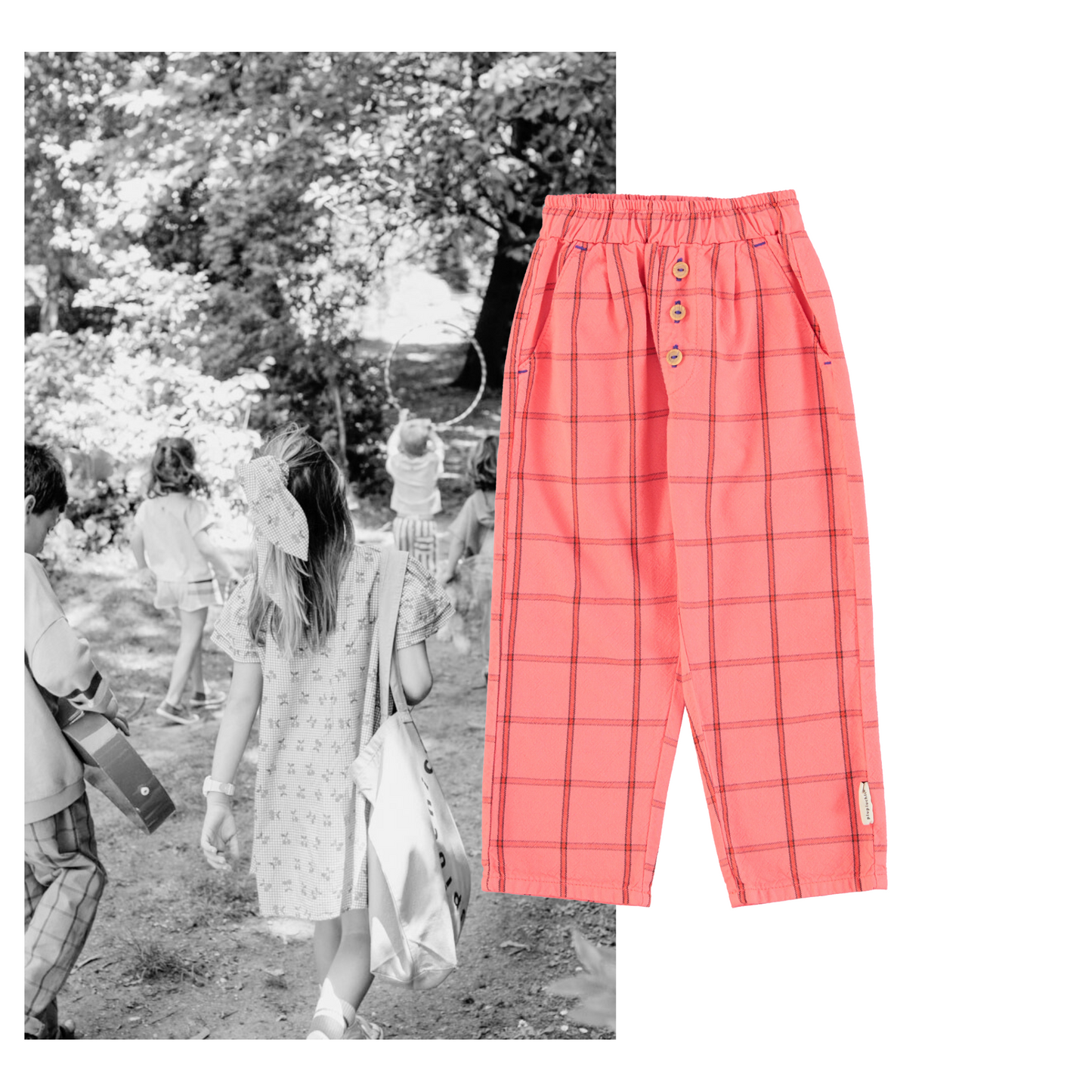 Piupiuchick - Unisex Trousers Pink Checkered SS25