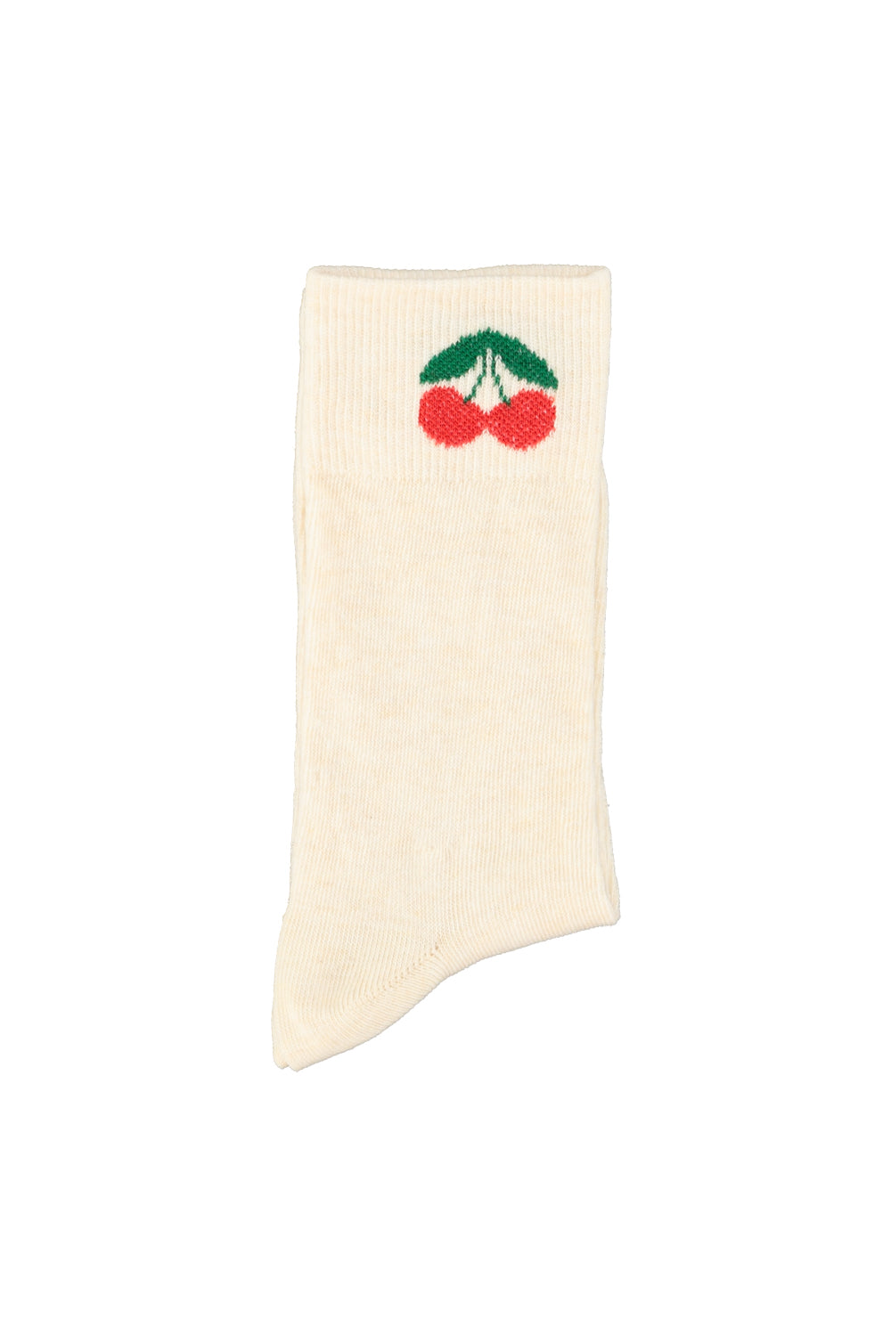 Piupiuchick SS26 - Socken für Kinder - Baumwolle - Weiß mit Kirsche