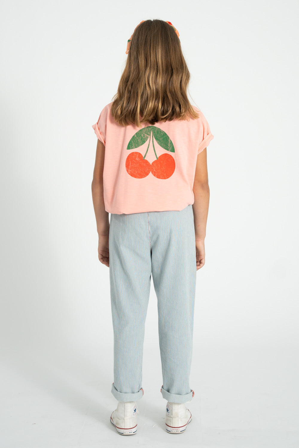 Piupiuchick SS26 - Kinder Hose - Baumwolle - Weiß gestreift