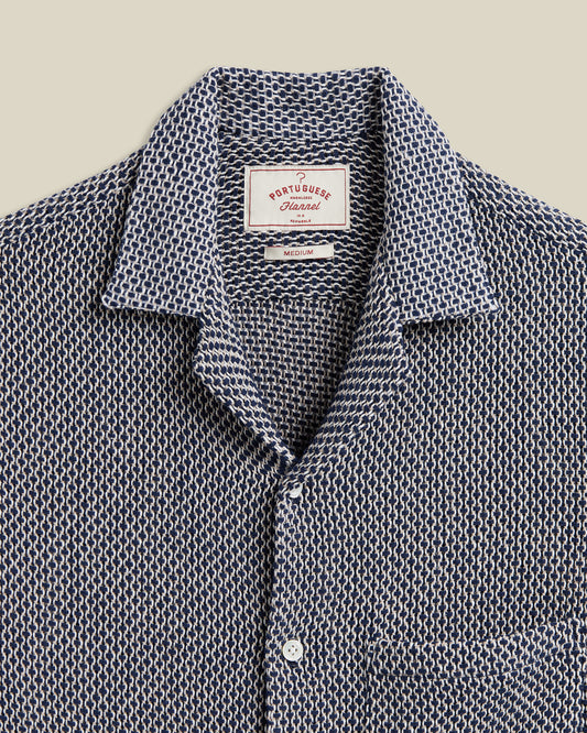 Portuguese Flannel - Kurzarmhemd Herren - Blau Weiß