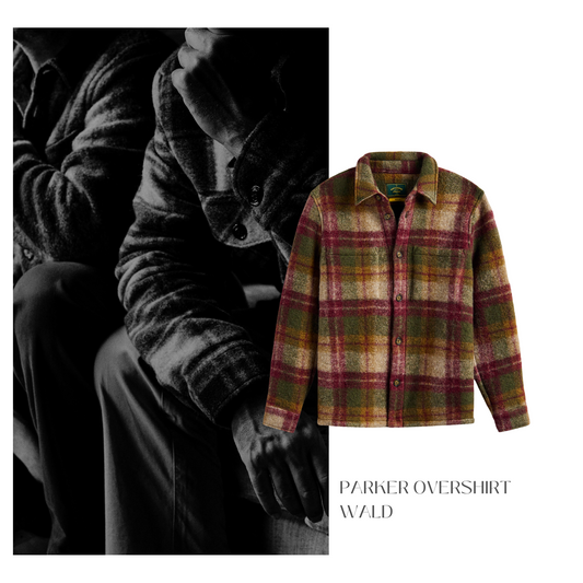 Portuguese Flannel - parker overshirt forest