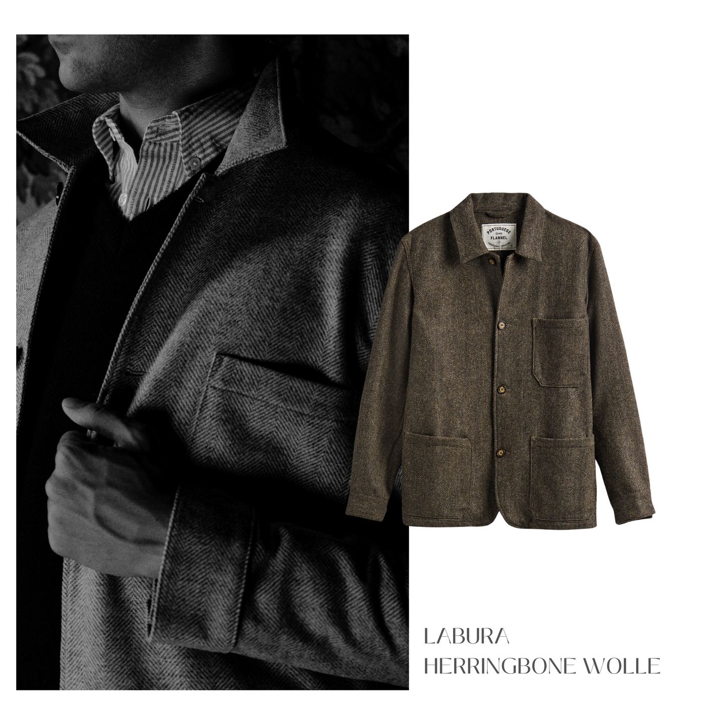 Portuguese Flannel - labura herringbone wool