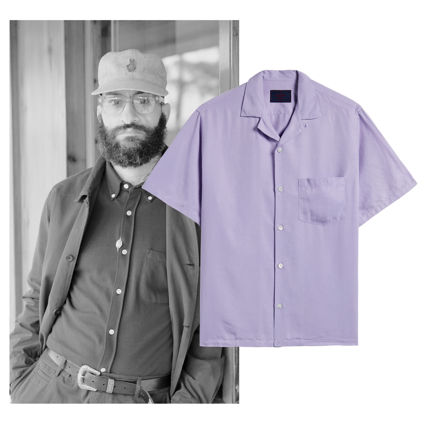 Portuguese Flannel - Dogtown Lavanda Kurzarmhemd