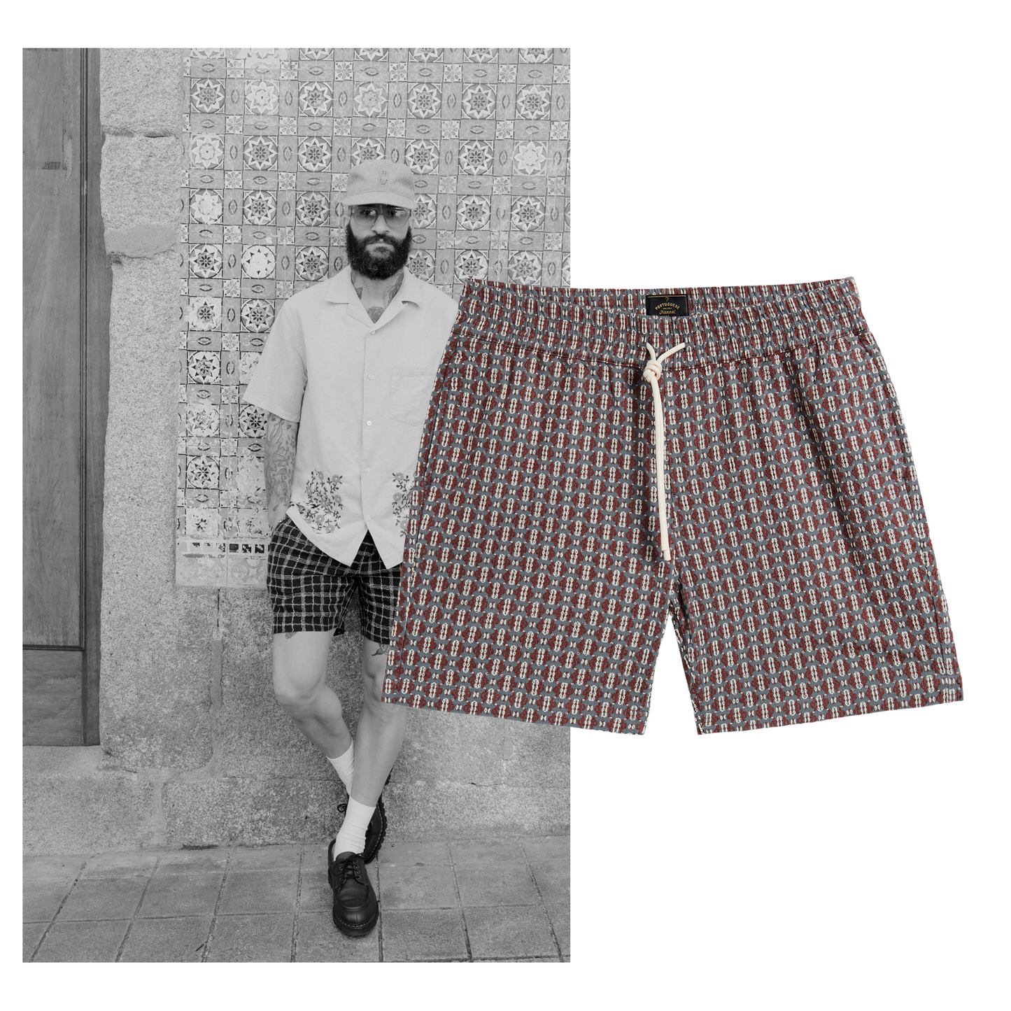 Portuguese Flannel - Abstract Tile Shorts