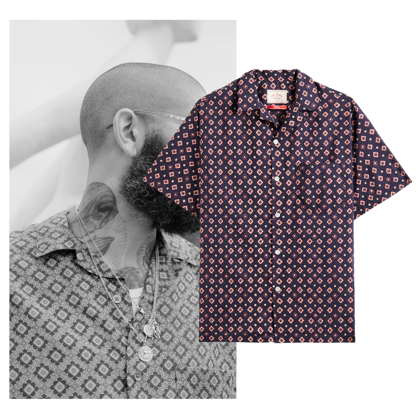 Portuguese Flannel - Dice Kurzarmhemd