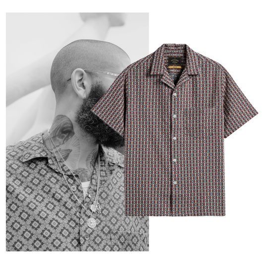 Portuguese Flannel - Abstract Tile Kurzarmhemd