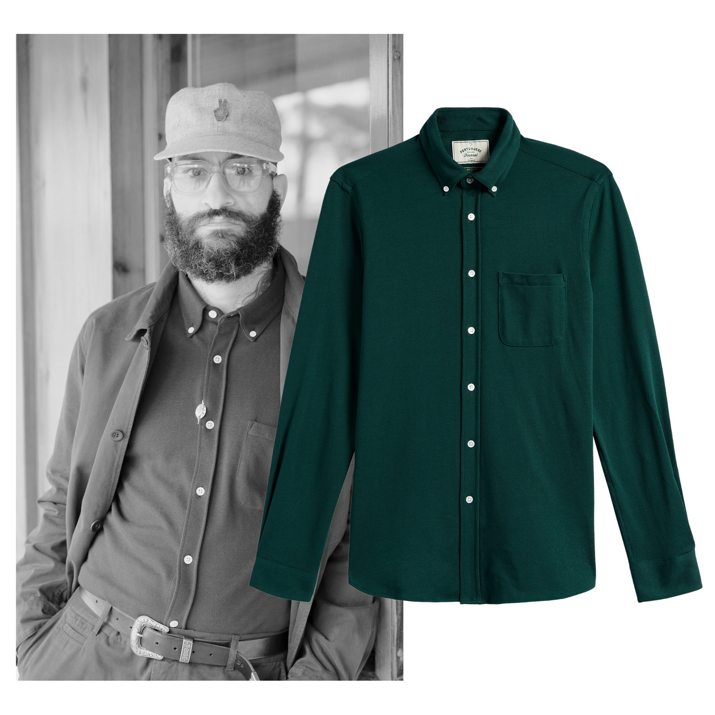 Portuguese Flannel - Polo Shirt Green
