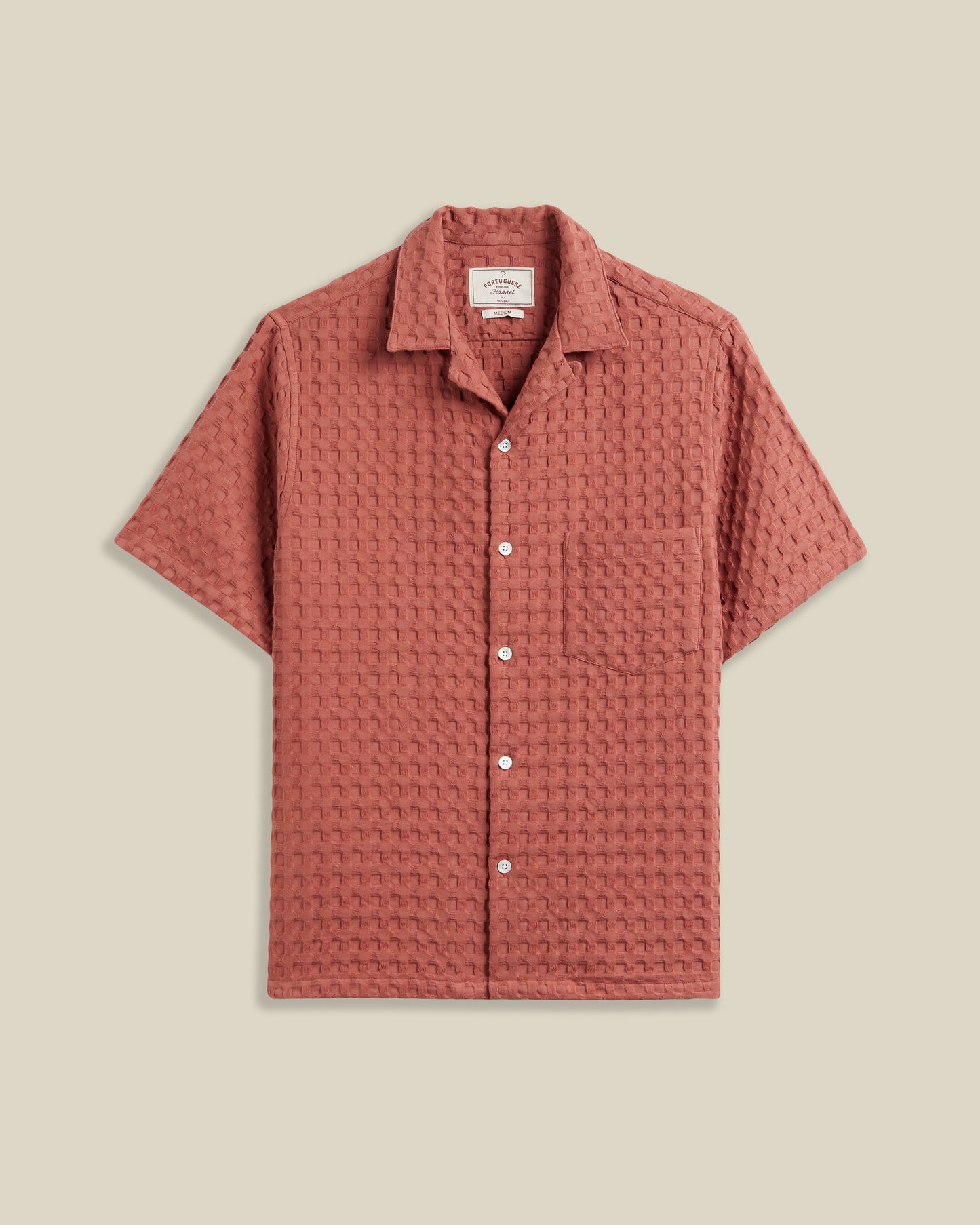 Portuguese Flannel - Kurzarmhemd Herren - 100% Baumwolle - Rot