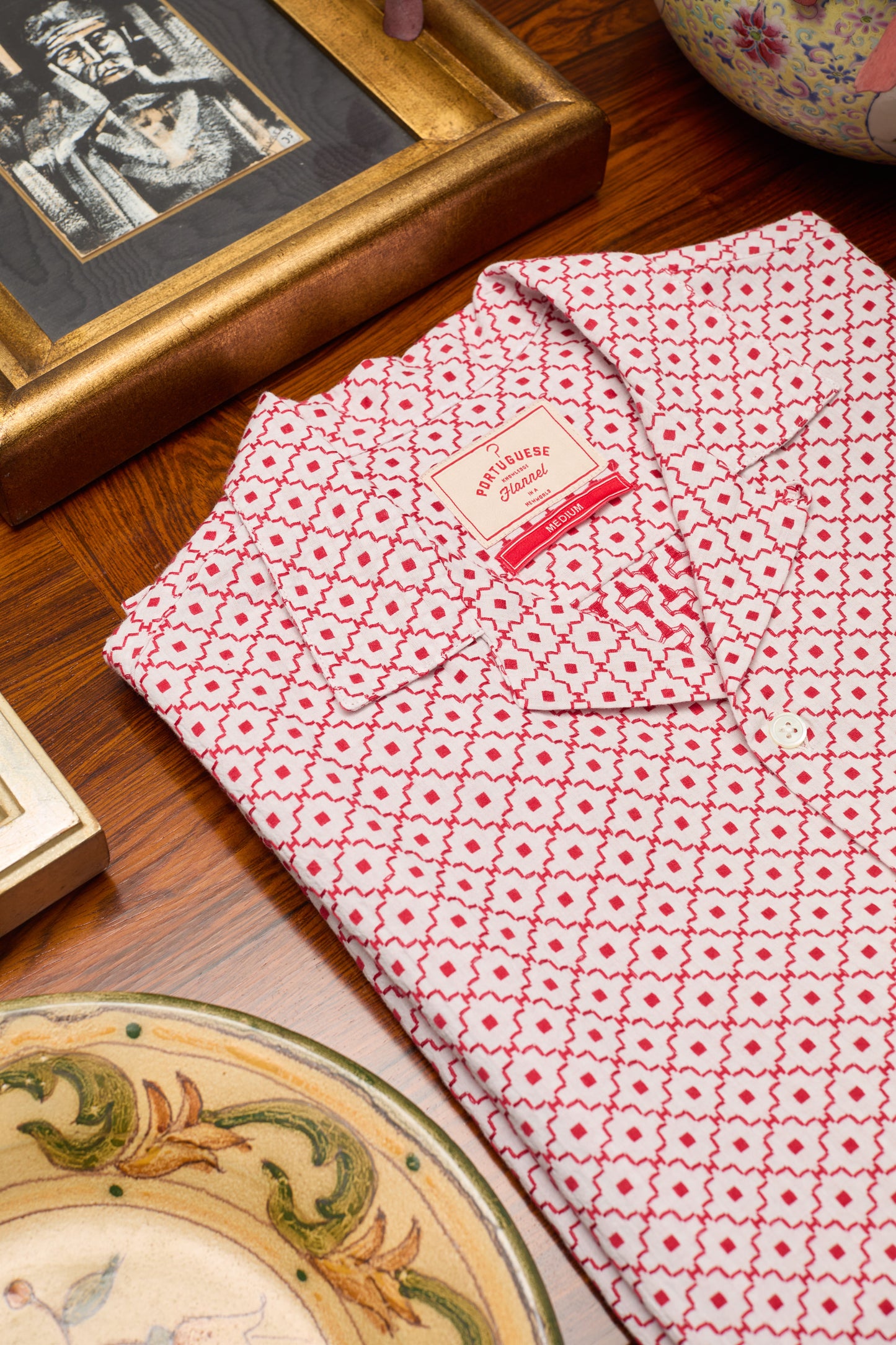 Portuguese Flannel - Tile Kurzarmhemd