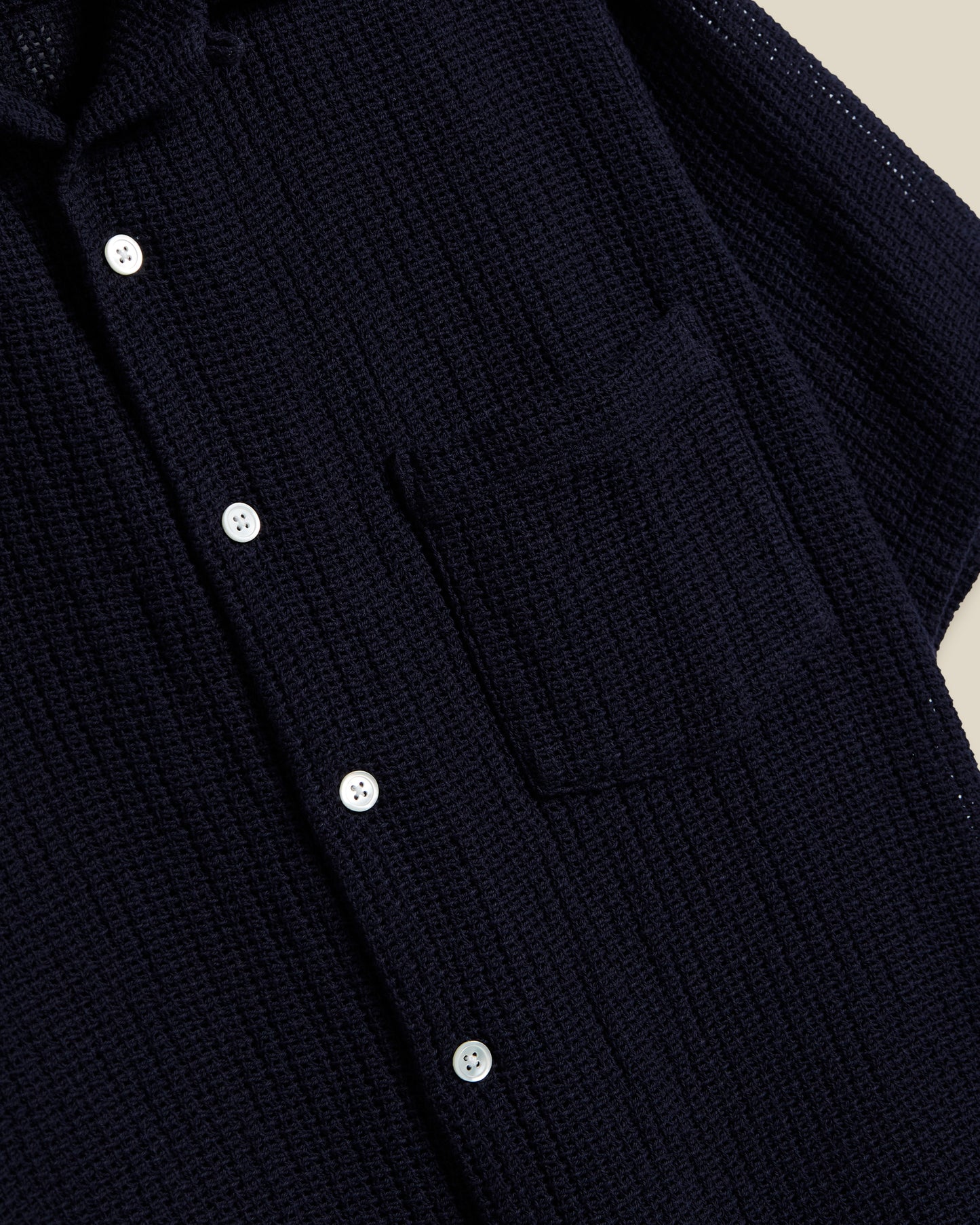 Portuguese Flannel - Salva Navy Kurzarmhemd
