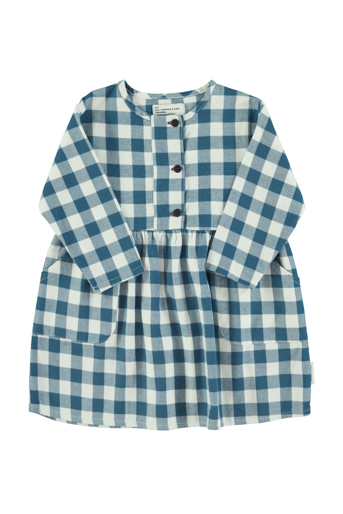 Piupiuchick AW25 - Short dress | Blue & white checkered