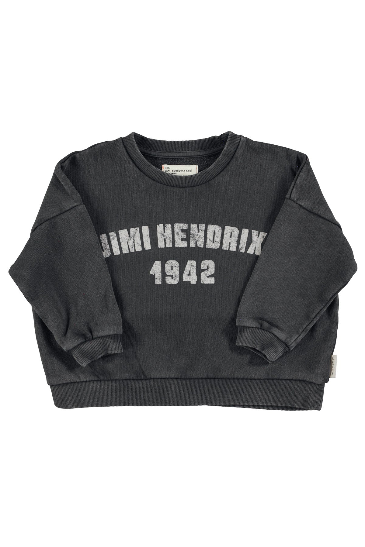 Piupiuchick AW25 - Sweatshirt |Faded black w/ "Jimi Hendrix" print
