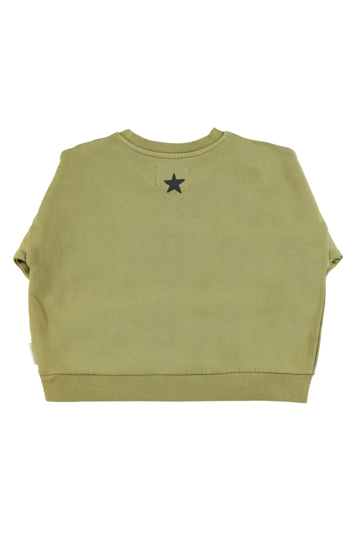 Piupiuchick AW25 - Sweatshirt | Olive green w/ tiger print