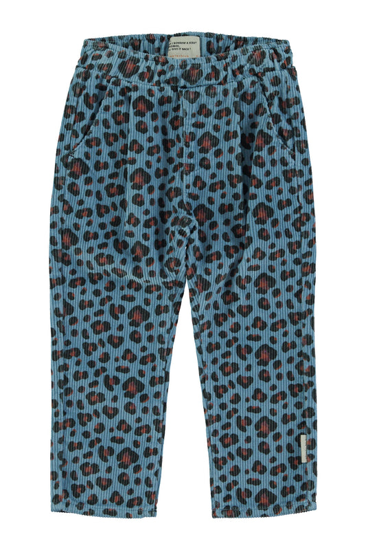 Piupiuchick AW25 - Unisex trousers | Blue w/ animal print