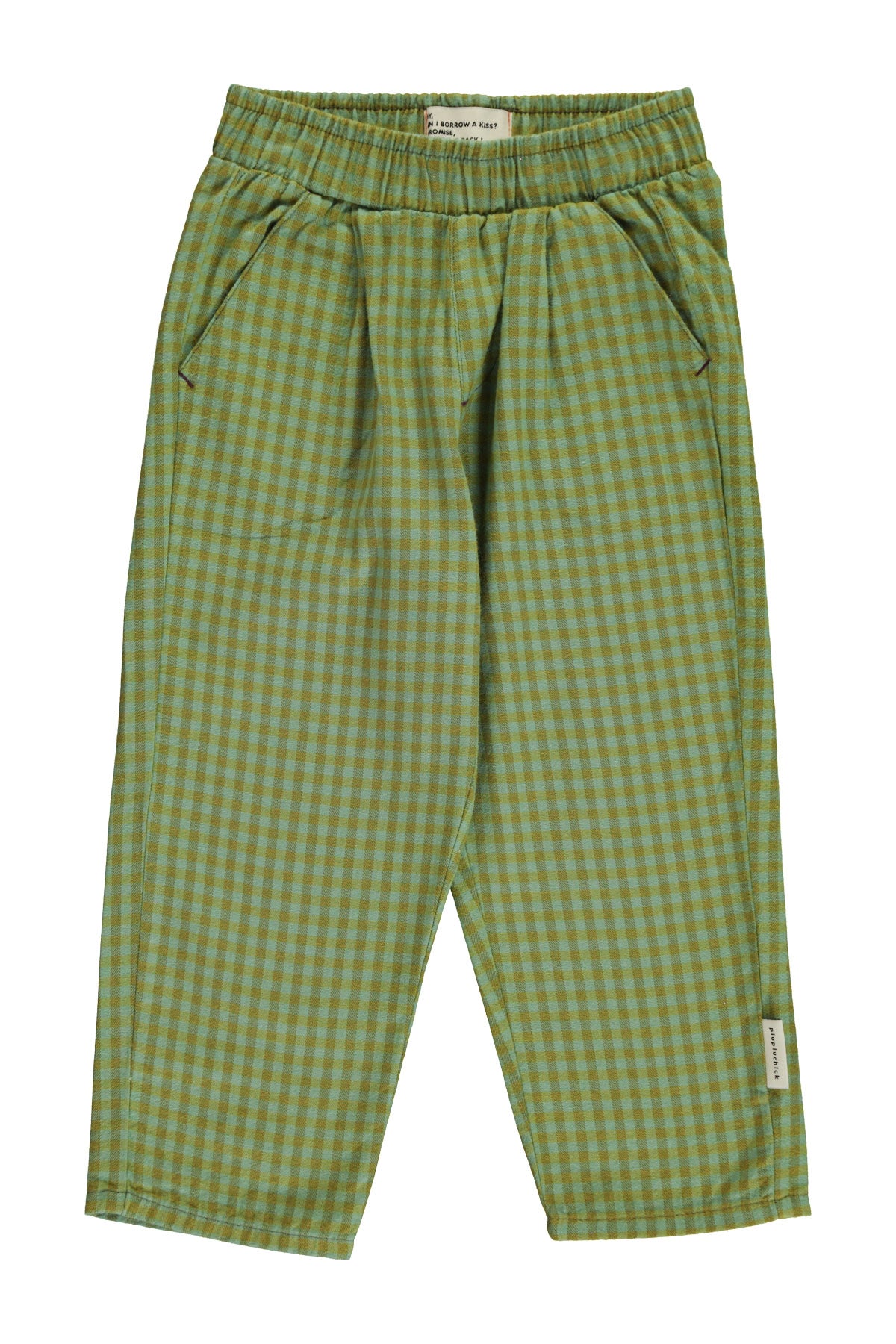 Piupiuchick AW25 - Unisex trousers | Green checkered