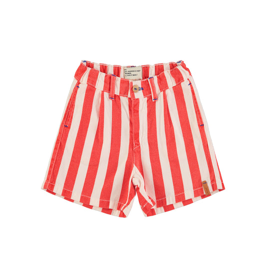 Piupiuchick - Shorts White & Red Stripes SS25