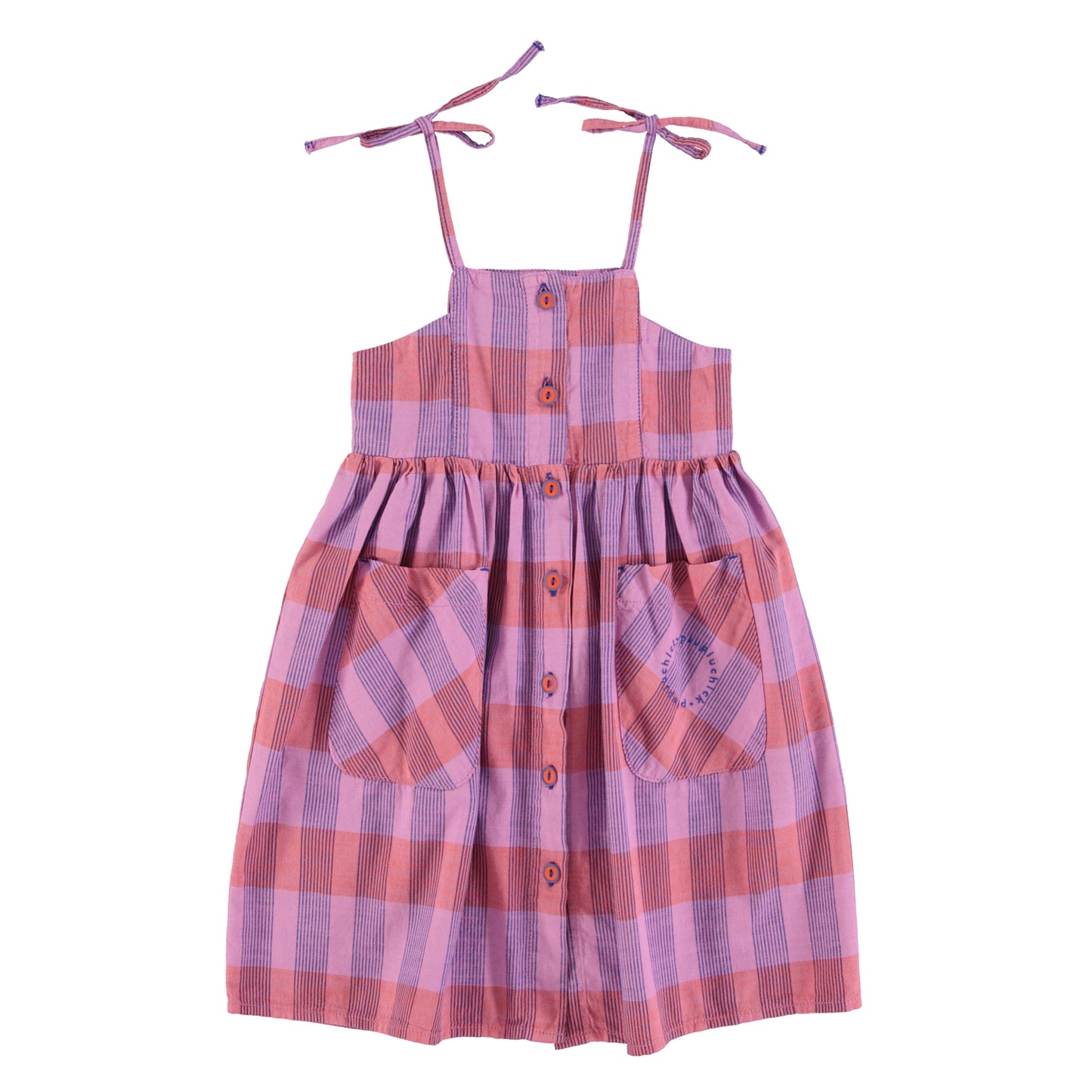 Piupiuchick - Long Dress Lavender Checkered SS25