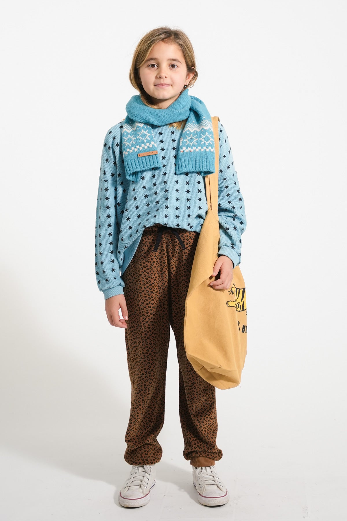 Piupiuchick AW25 - Sweatshirt | Blue w/ black stars