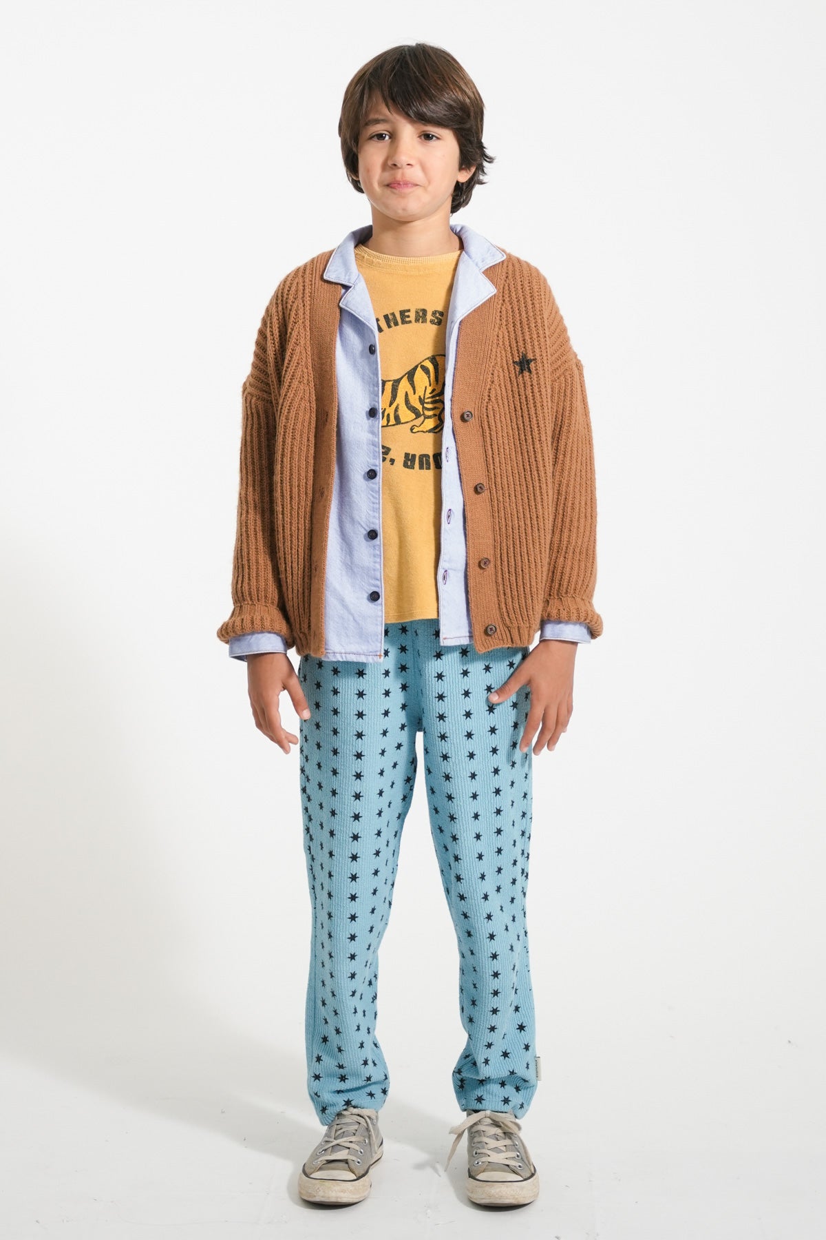 Piupiuchick AW25 - Jogging pants | Blue w/ black stars
