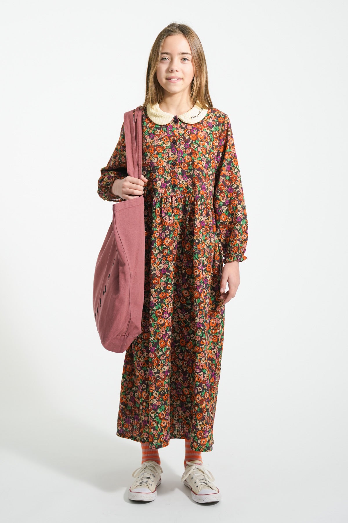 Piupiuchick AW25 - Long dress | Multicolor flowers