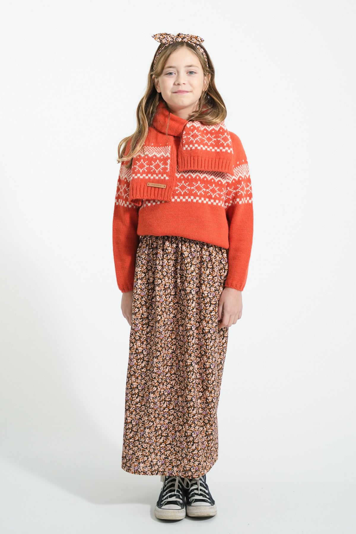 Piupiuchick AW25 - Jacquard sweater | Red