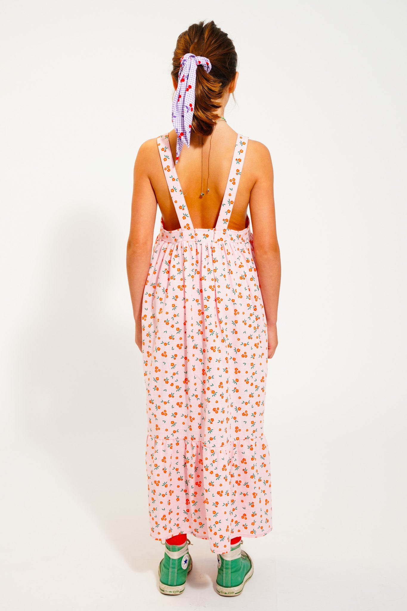 Piupiuchick - Long Layered Dress Pink Flowers SS25