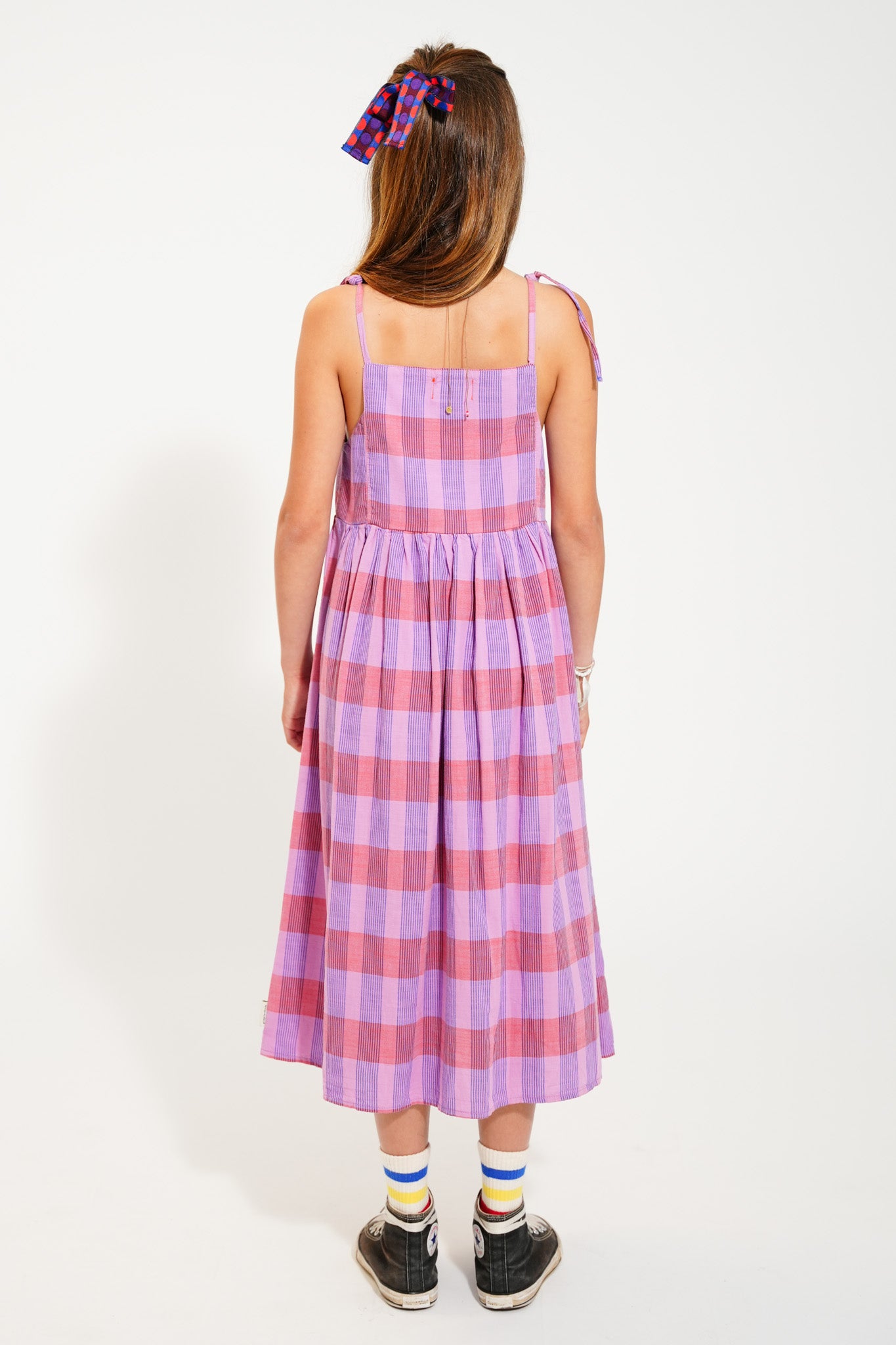 Piupiuchick - Long Dress Lavender Checkered SS25