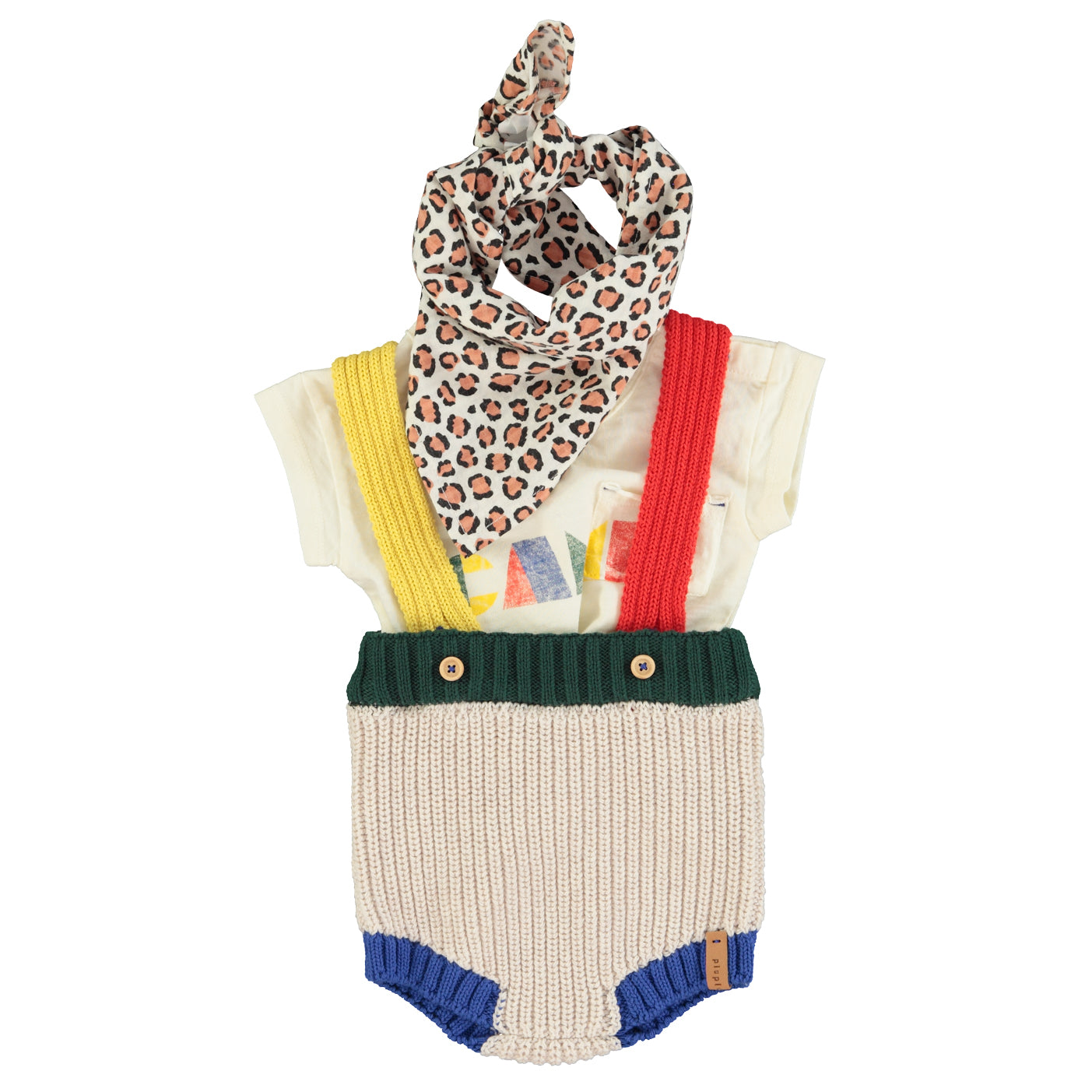 Piupiuchick - Bandana Ecru Animal Print SS25