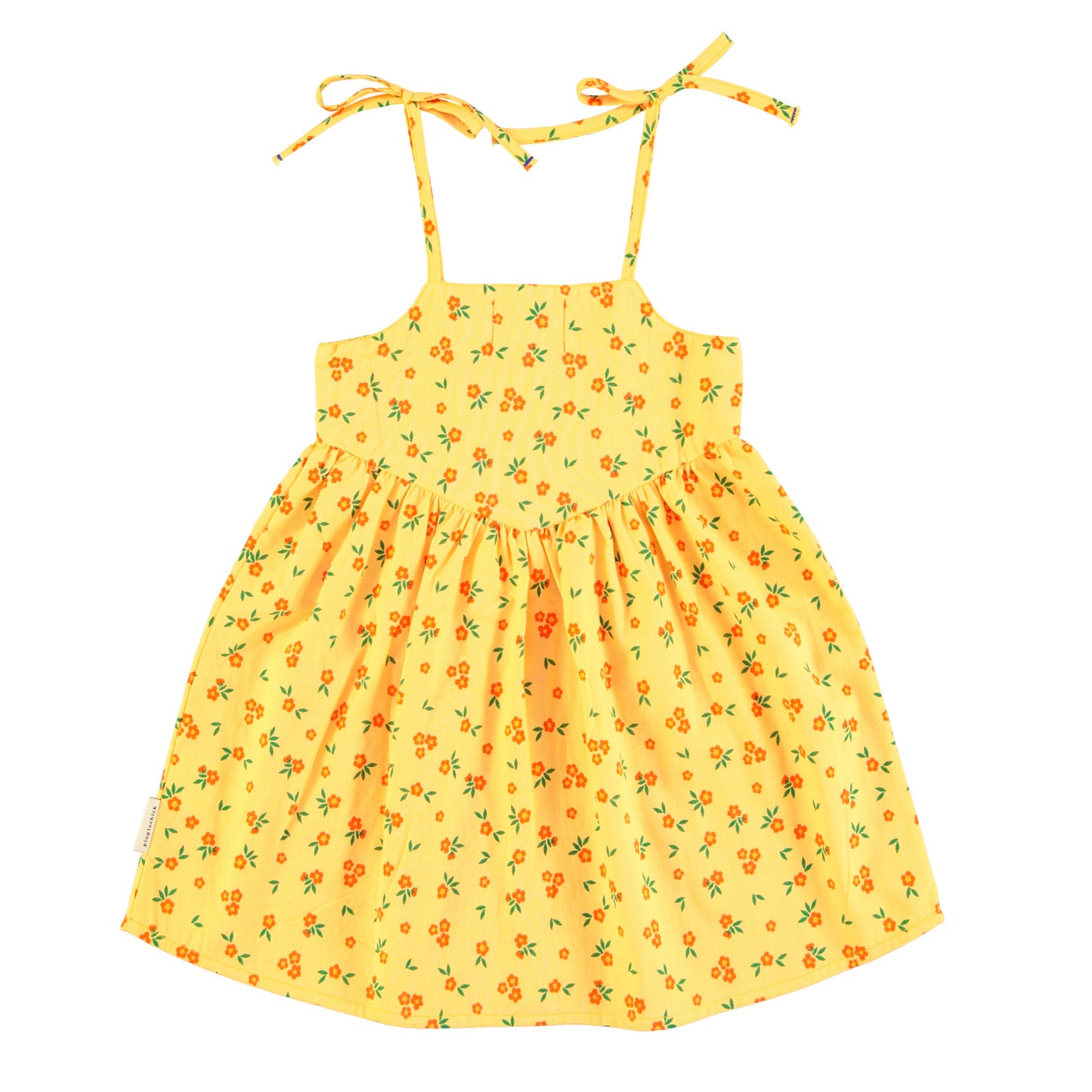 Piupiuchick - Short Dress Yellow Flowers Allover SS25