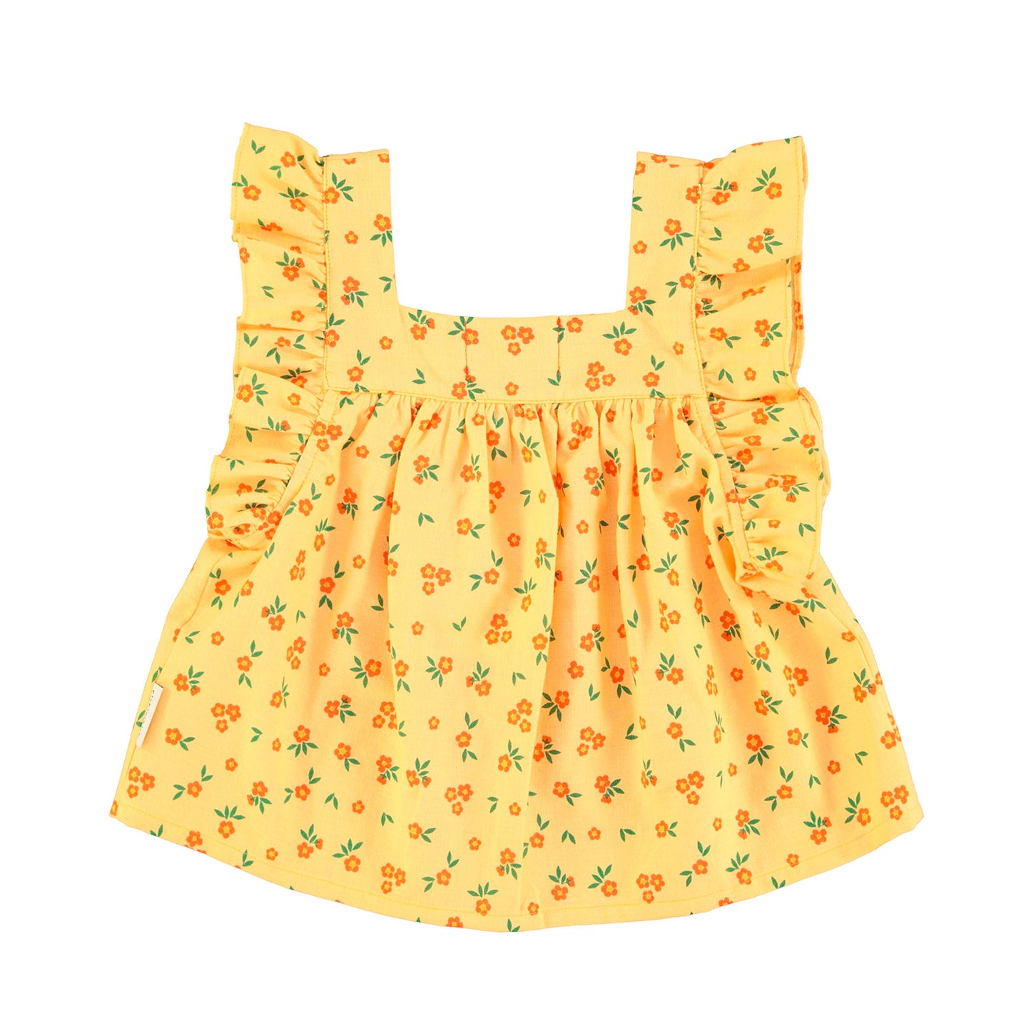 Piupiuchick - Sleeveless Blouse Yellow Flowers SS25