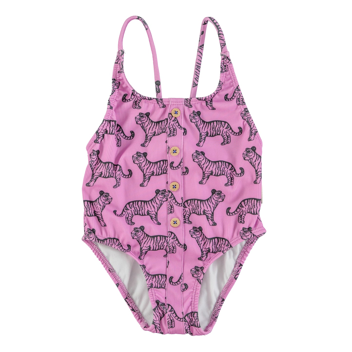 Piupiuchick - Swimsuit Buttons Lavender Black Tigers SS25