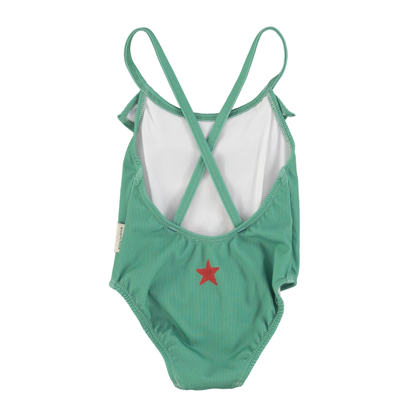 Piupiuchick - Swimsuit Ruffles Green Cherry Print SS25