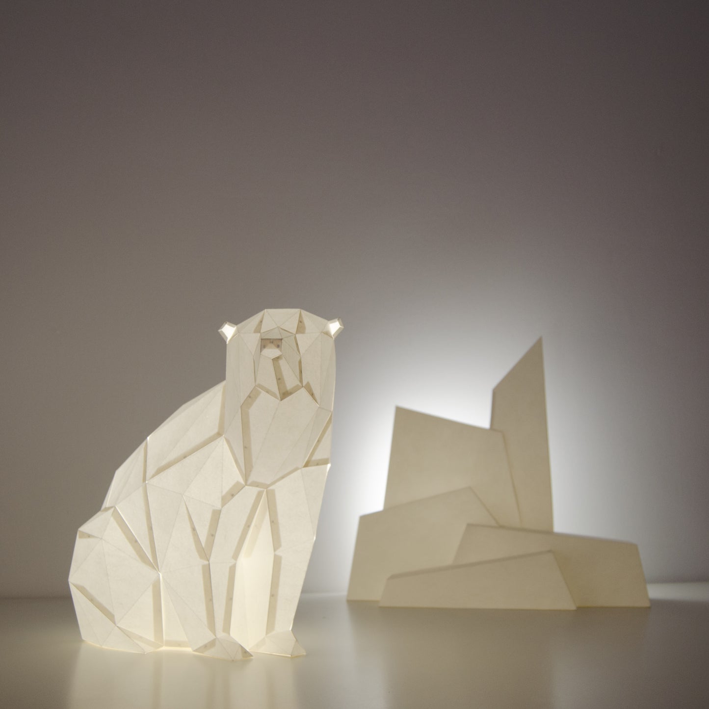 Owl Paper Lamps - Polar Bear