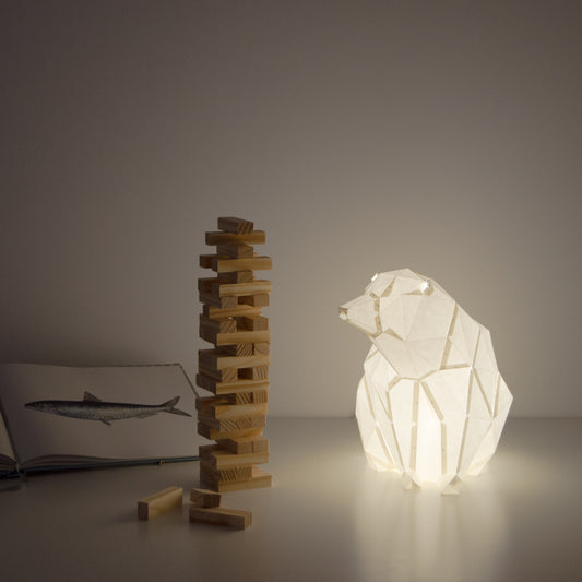 Owl Paper Lamps - Polar Bear